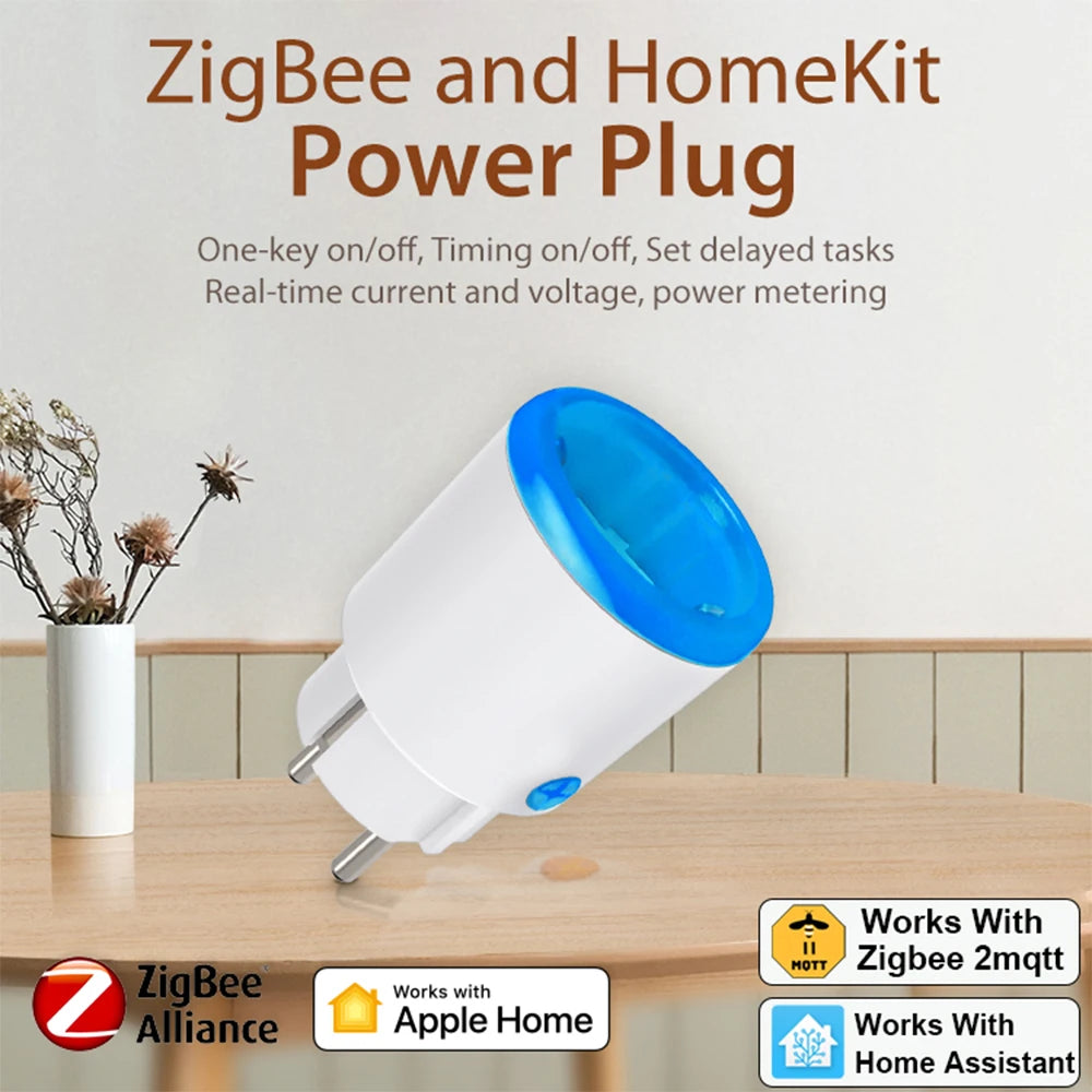 Smart Zigbee Plug Socket 3680W 16A Power Energy Monitoring Timer Switch