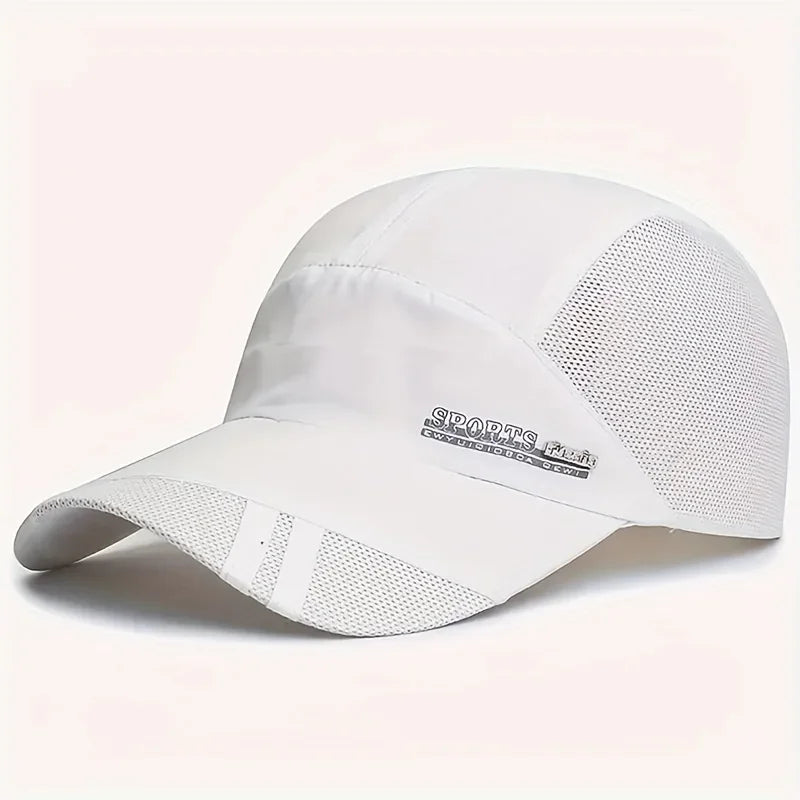 1pc Breathable Mesh Baseball Cap, Quick-Dry Polyester Sports Hat for Fishing Golf Sun Protection,  Breathable Fishing Golf Cap
