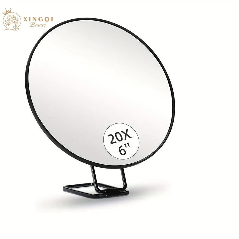 6" Round Make Up Mirror magnifying 10x 20x 30x Times With Suction Cups For Bathroom Mirror With 360 Stand