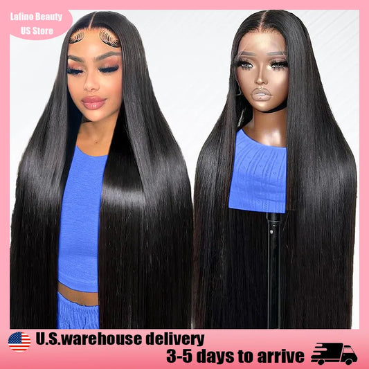 Lafino 200% Density Hd Lace Wig 13x6 Human Hair Straight 13x4 Lace Front Wig Human Hair Bone Straight Black Wig Brazilian Hair