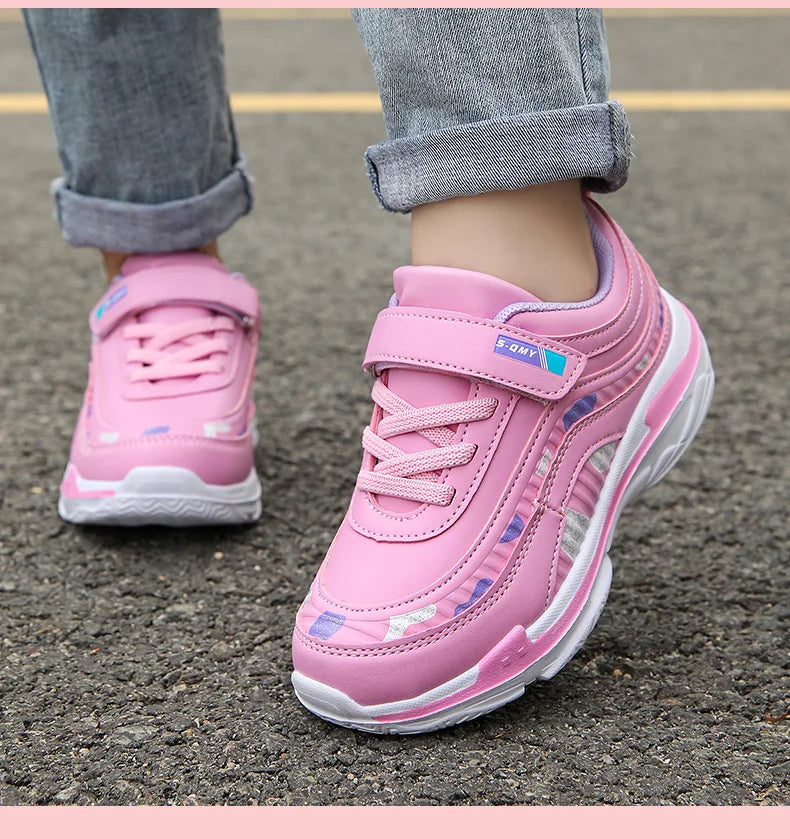 Girls’ Athletic Waterproof Shoes – Casual Sport Trainers for Outdoor Fun
