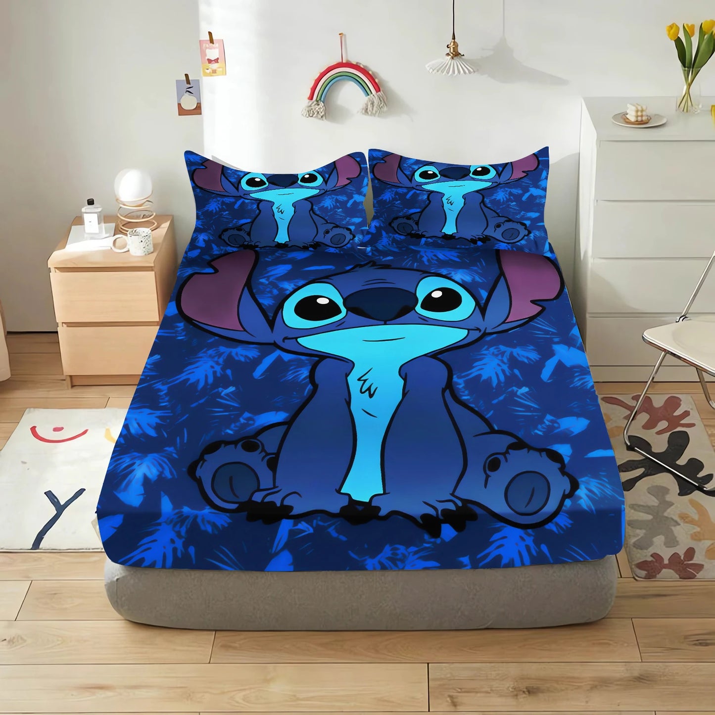 Lilo & Stitch Cartoon Fitted Bed Sheet