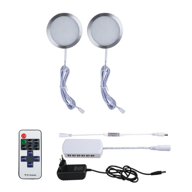 Under Cabinet LED Night Lights Display Case Closet Lamp Remote Control for Home Kitchen Showcase Wardrobe Cupboard Decoration