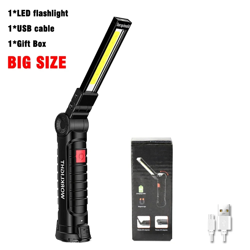 LED Work  Flashlight Lamp With Magnetic Hook