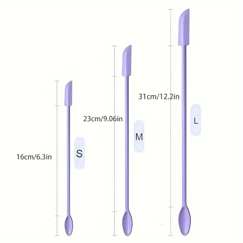3Pc Silicone Scraper Makeup Brushes Set