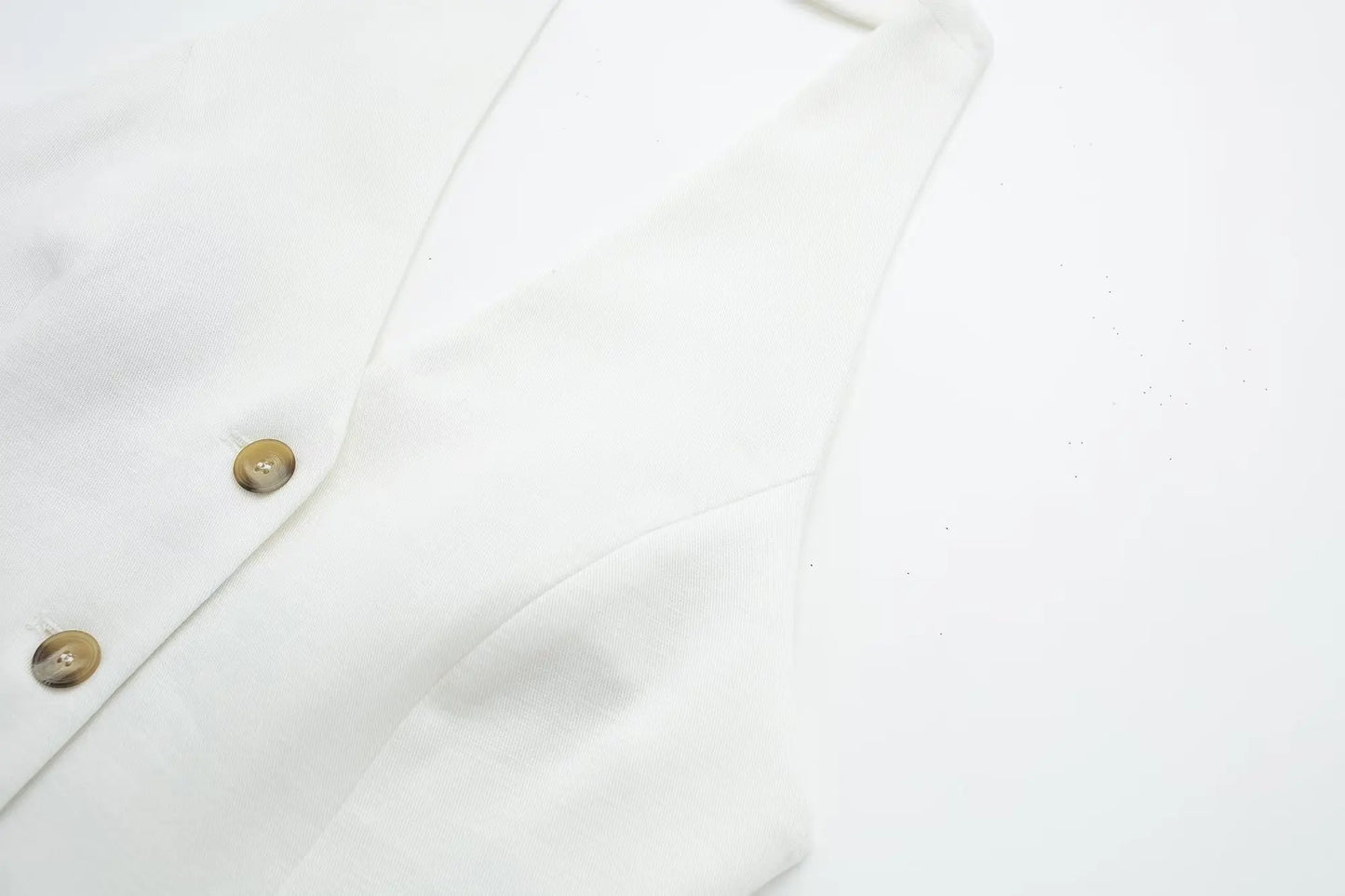 Women's Linen Look Halterneck Vest And Wide Leg Trouser