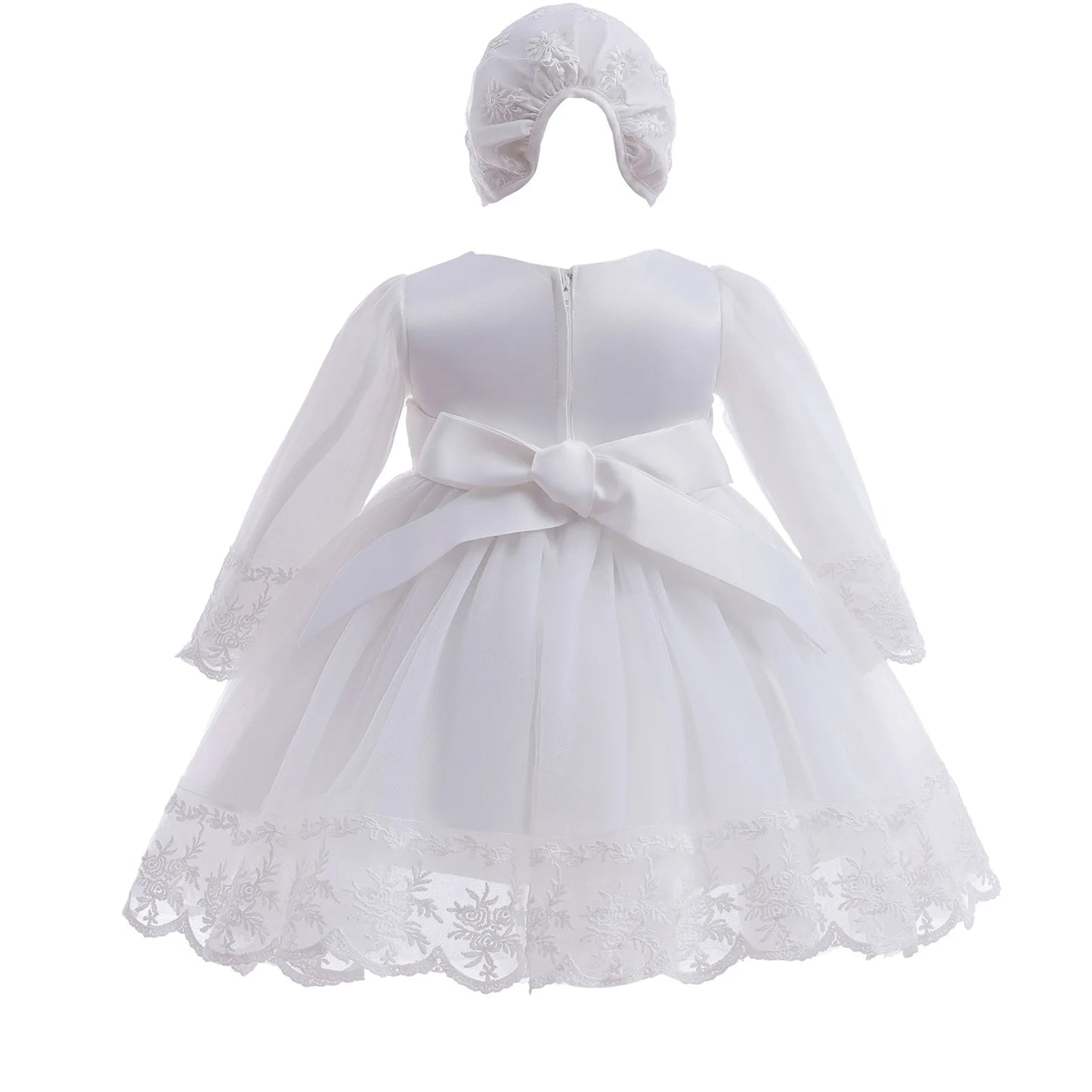 Hetiso Baby Girls Dress Long Sleeve Kids First Birthday Ball Gown Infant Dresses for Baptism Bridesmaid party 3-24 month