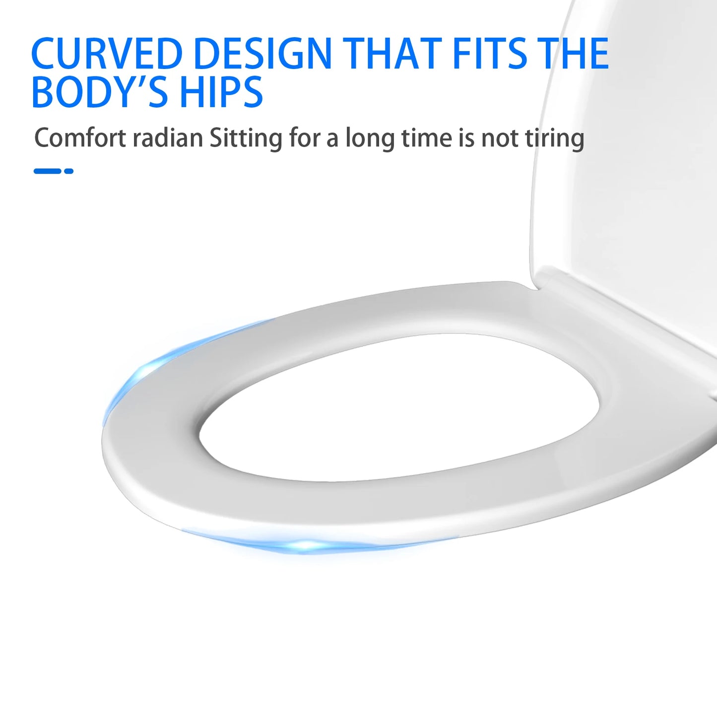 Soft Close Toilet Seat with Quick Release, Heavy Duty PP Anti-Bacterial Toilet Seats White with Adjustable Hinges,O Shape Toilet