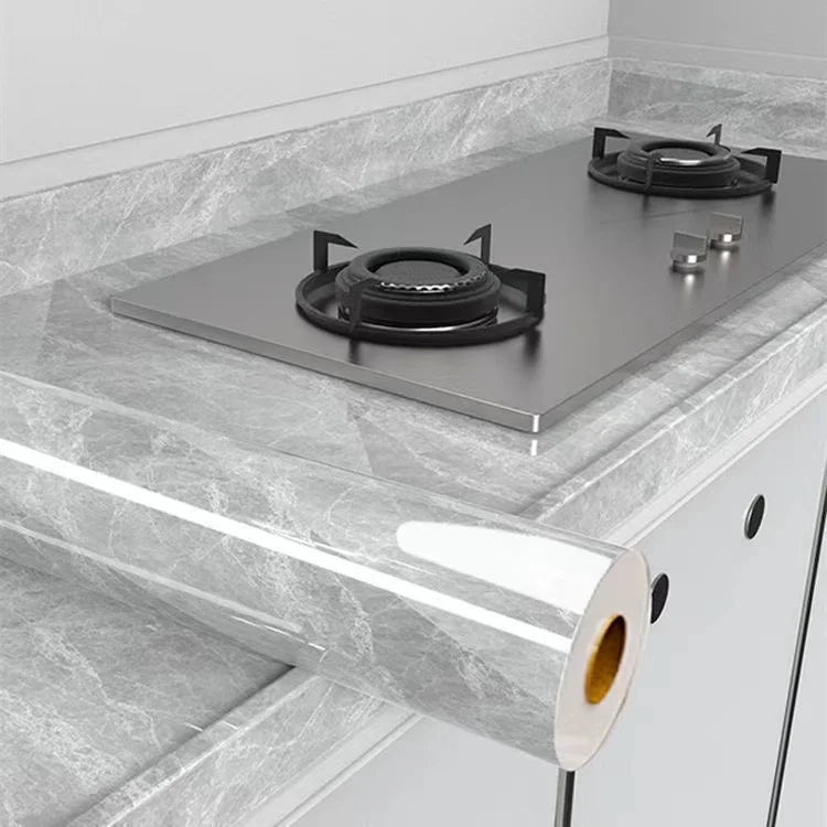 PVC Thickened Waterproof And Oil-proof Marble Wallpaper Self-adhesive Sticker Bathroom Cabinet Cooktop Desktop Decorative Film