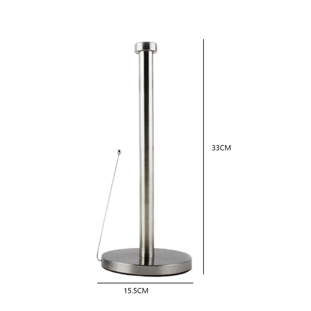 Stainless Steel Round Base Standing Tissue Roll Holder