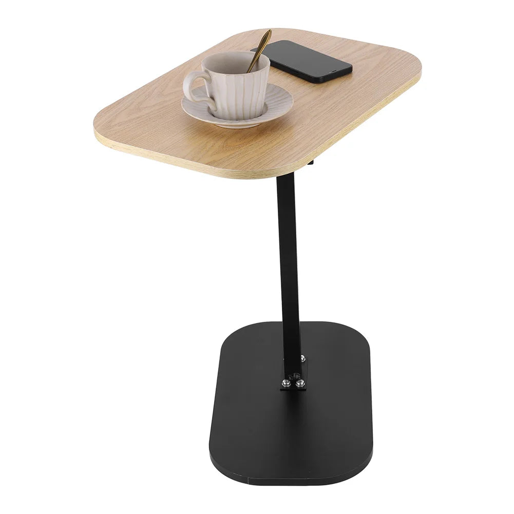 C Shaped Side Table Portable Corner Table 360°Swivel & Flip Top C Shaped End Table for Couch Laptop Stand Coffee Drink Table