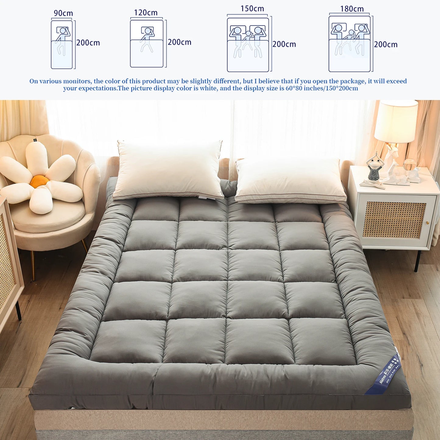 Queen Mattress Topper for Body Pain Relief