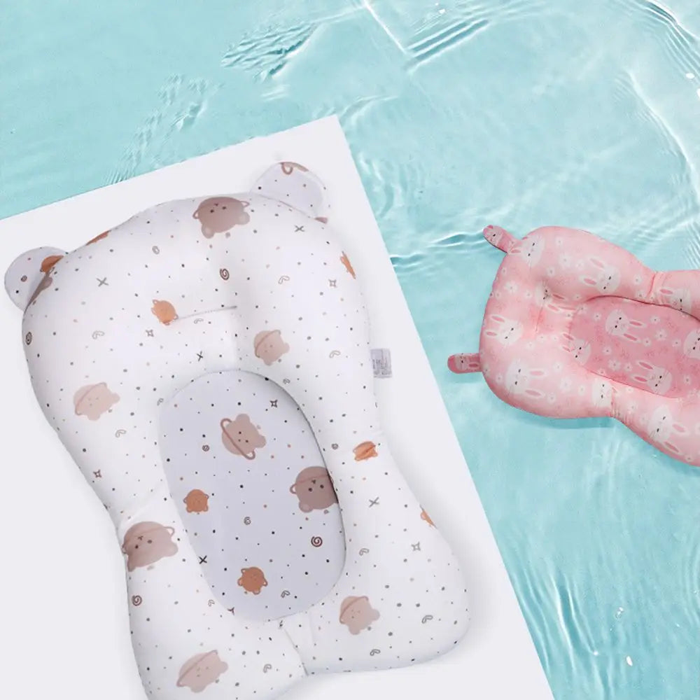 For Toddle Cartoon Rabbit Security Bear Newborn Bath Seat Shower Support Mat Baby Bath Cushion Infant Bathtub Pad