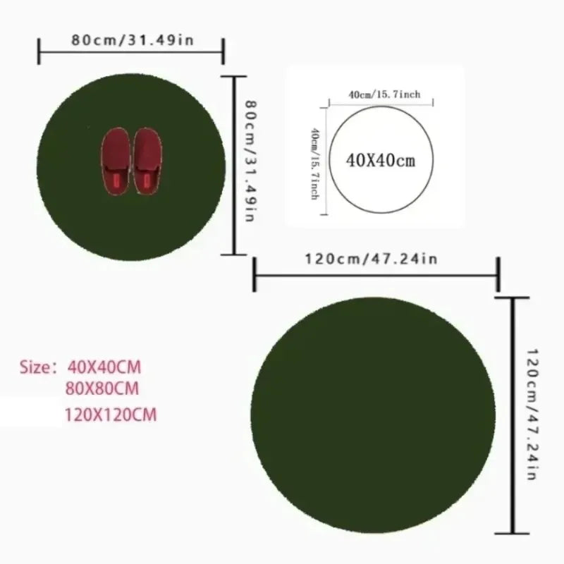 Children's Play Round Floor Mat Animal World Map Printed Carpet Children's Bedroom Bedside Non Slip Foot Mat Home Decoration