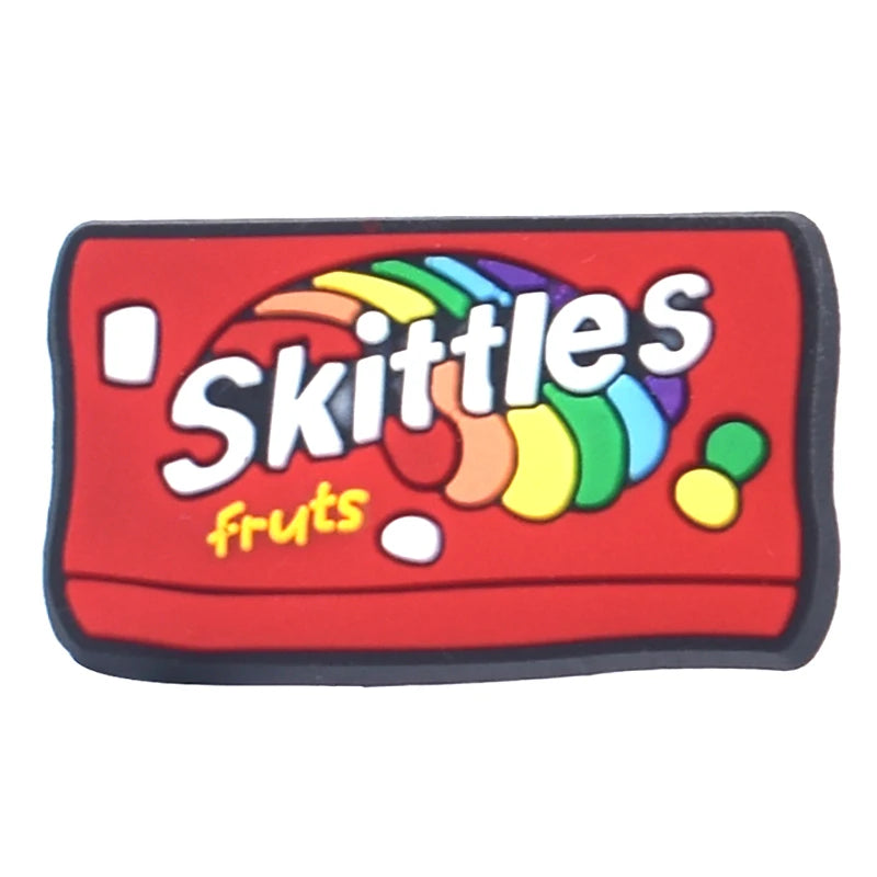 1PCS Cartoon Snack Shoe Charm – PVC Food & Drink Button for Slippers, Bags, and DIY Decor