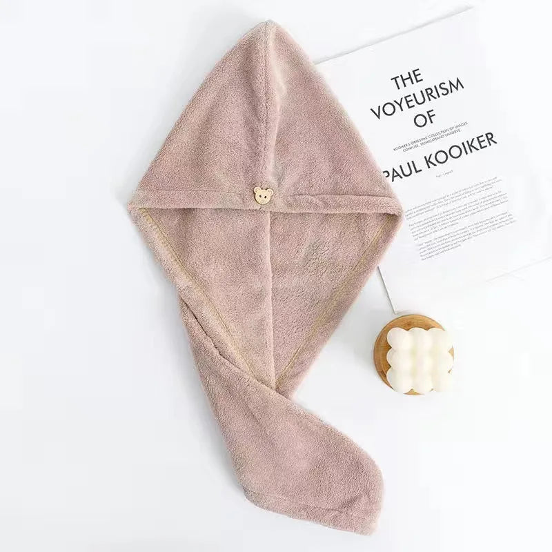 Women Long Hair Quick-Dry Hair Towel Soft Microfiber Towels Shower Cap Towel Bath Hats for Women Dry Hair Cap Lady Turban Head