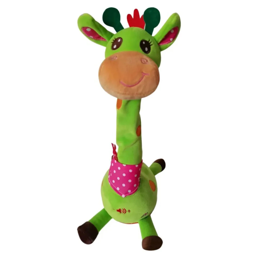 Repeating What You Say Dancing Talking Giraffe Toy with 10 Songs Adjustable Volume Stuffed Animal Toy Plush Musical