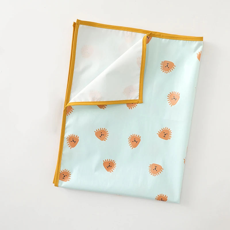 Baby Nappy Mat Soft PU Waterproof Leak Proof Washable Newborn Urine Pad 90x70cm Changing Pad Liners Reusable Picnic Travel Mats