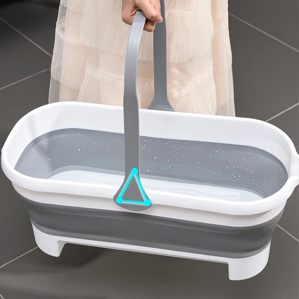 Portable Folding Collapsible Bucket With Handle