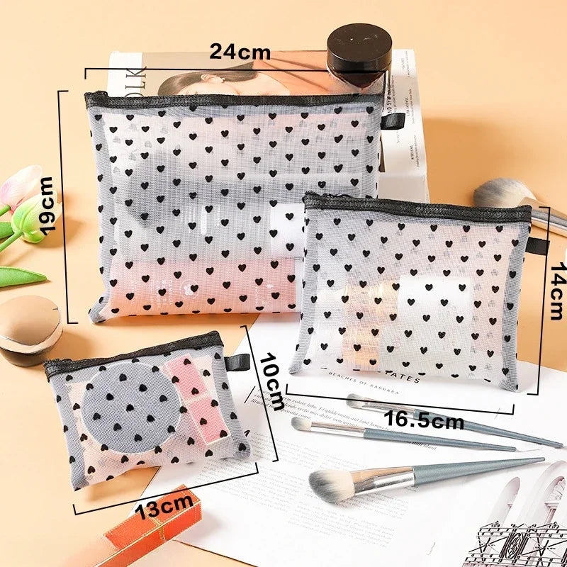 Mesh Cosmetic Travel Storage Makeup Bag Organiser