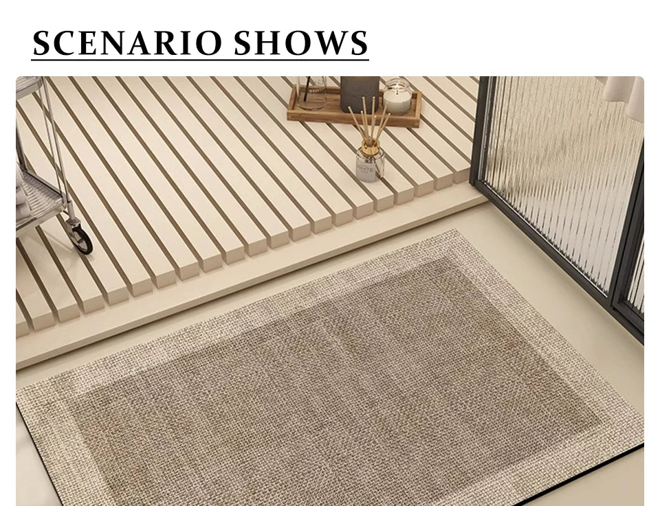 Bathroom Mat Absorbent Floor Mats Bath Carpet Soft Diatom Mud Non-slip Rug Toilet Doormat Entrance Door Tappeto Bagno Alfombra