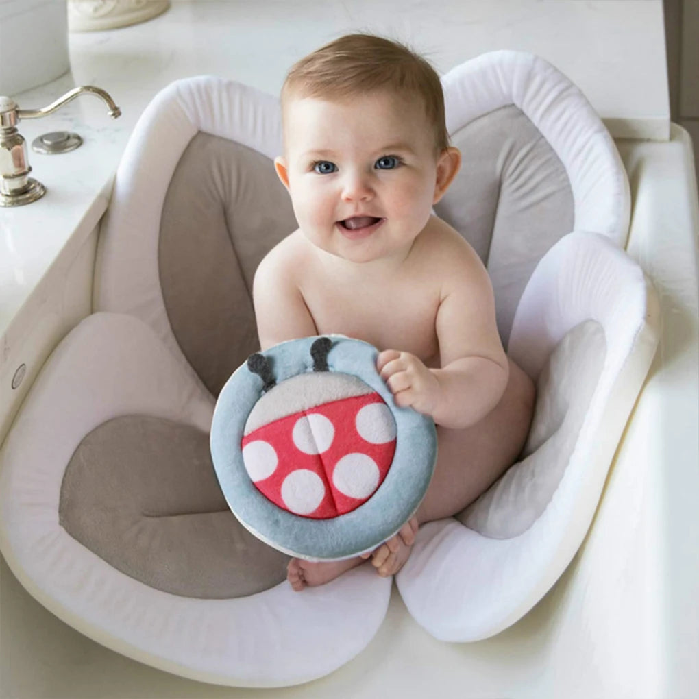 Blooming Bath Lotus Baby Bath Seat For Babys Bathing Comfort Baby Sink Bathtub Mat Not Easily Deformed Cushion Safe Flower Seat