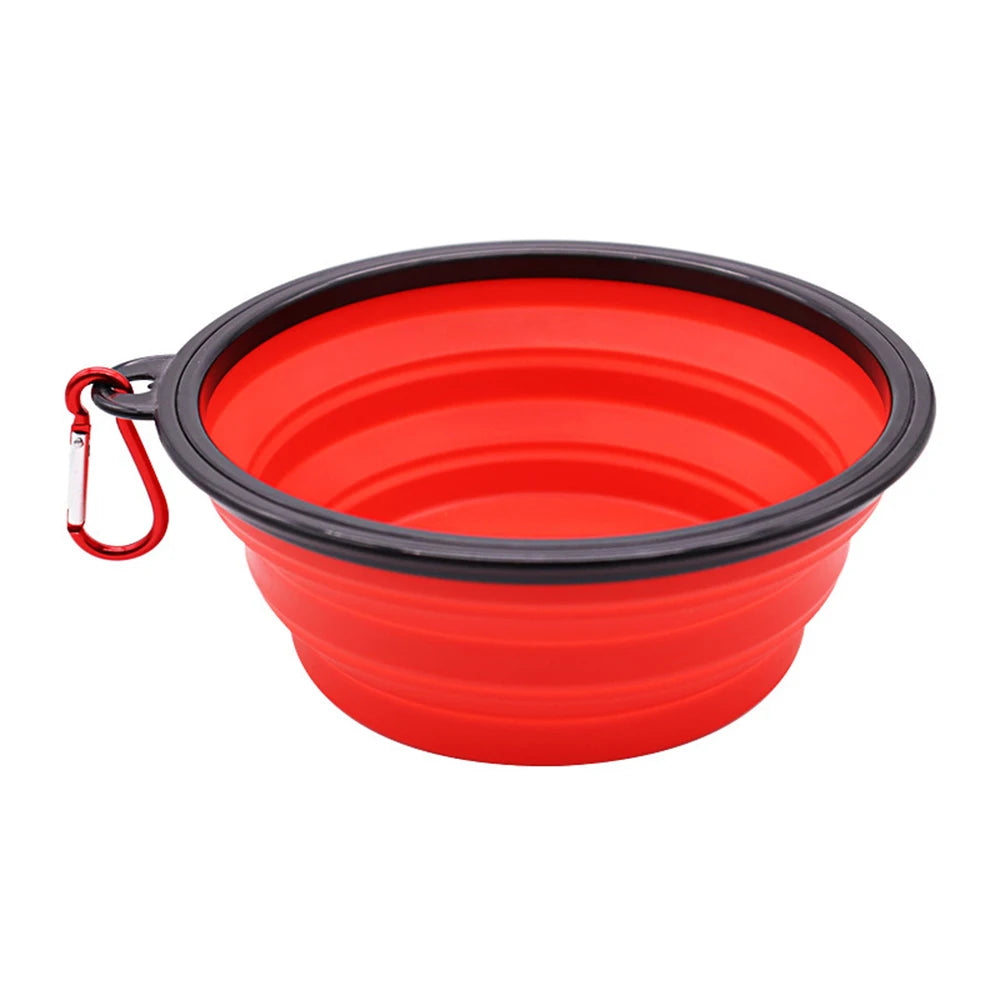 Portable Folding Silicone Pet Bowl – Outdoor Travel Food & Water Dish for Dogs & Cats