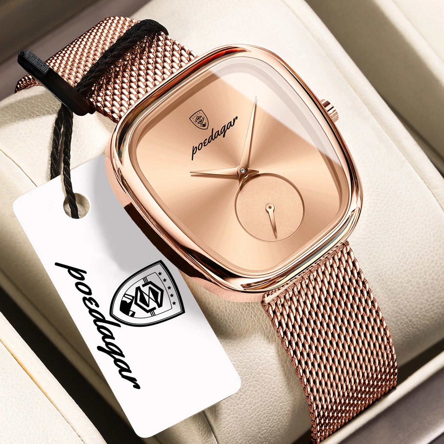 POEDAGAR Top Elegant Fashion Woman Wristwatch Waterproof Stainless Steel Ladies Watch Luxury Women's Quartz Watches Female Reloj