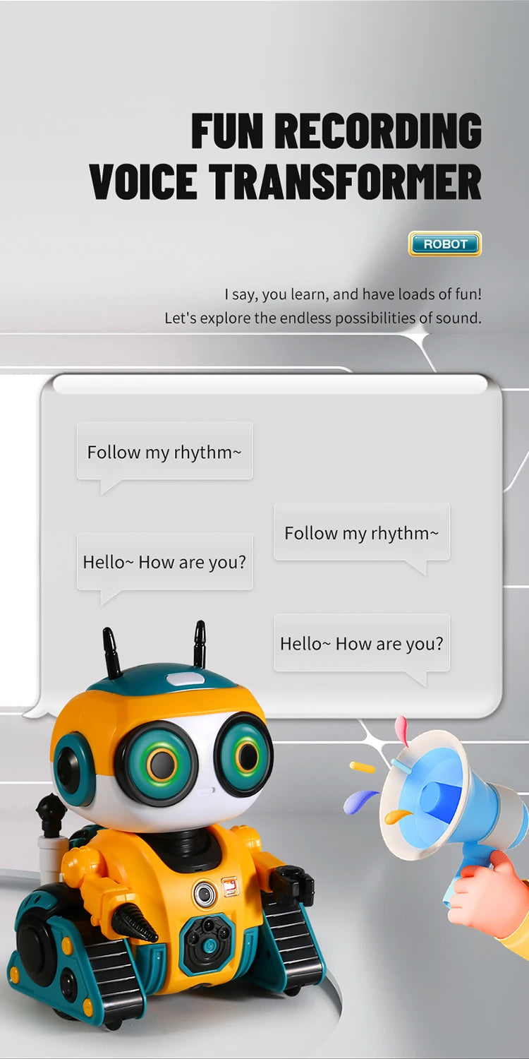 Smart Robot Interactive Toy – 2.4G Remote Control, Music-Sensing and Intelligent Induction for Kids