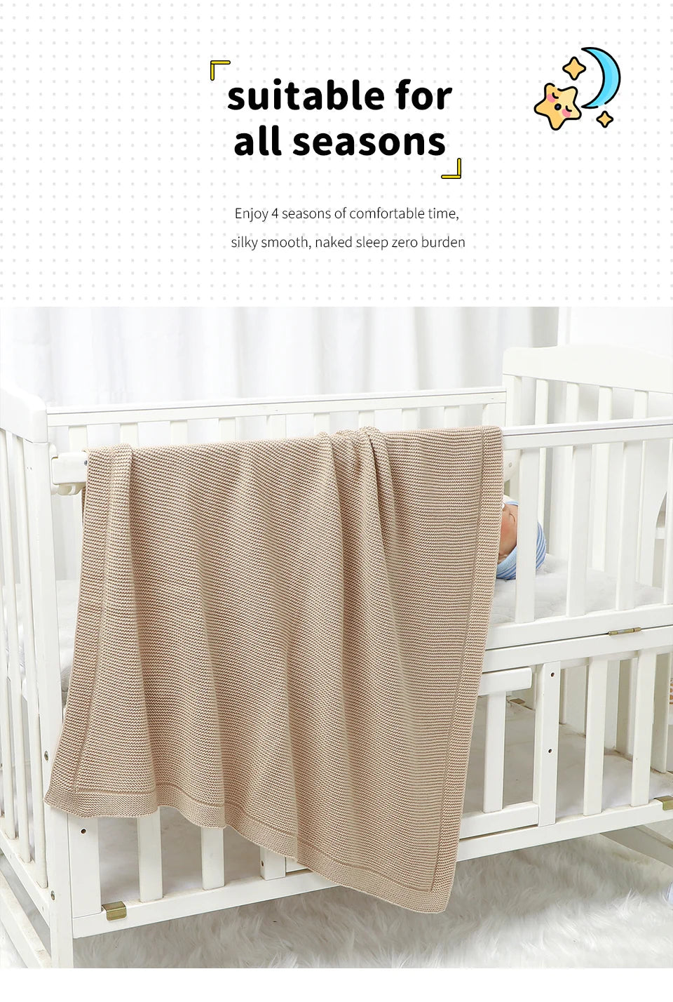 Baby Blankets for Girls Boys Dual-Use Newborns Infants Crib Nap Bedding Sheets 100*80cm Toddlers Receiving Mats Kids Playing Mat