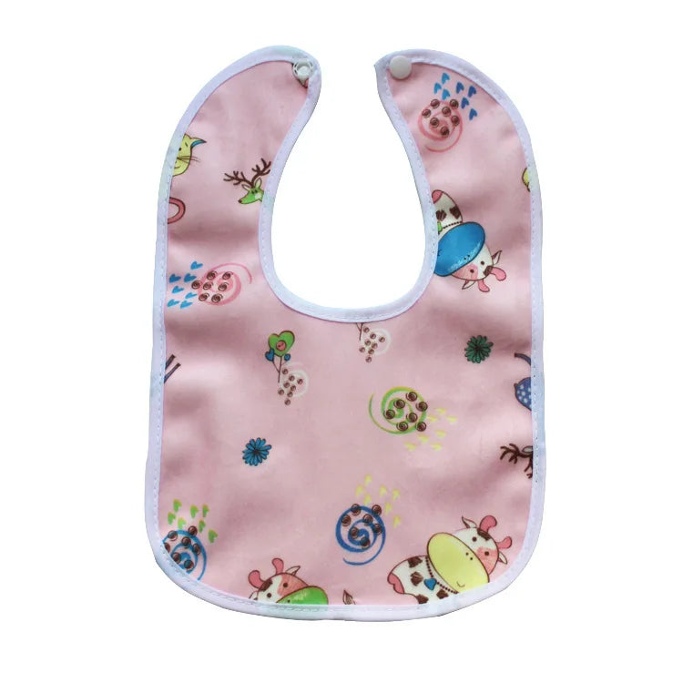 Baby Cartoon Snap Waterproof Bib