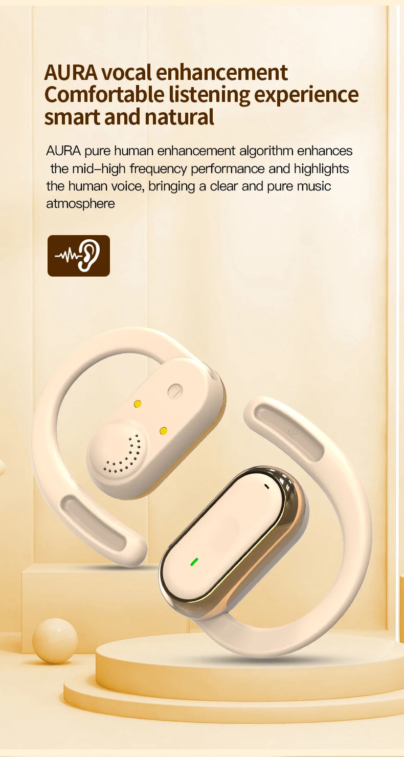 Wireless Headphone Bluetooth Headset Smart Adjustable Touch Sports Waterproof Earbuds Stereo Music Earphone For All Smartphone