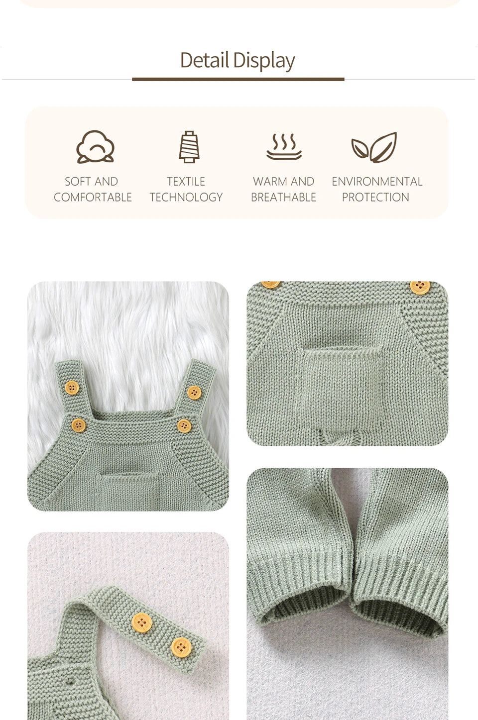 Baby Rompers for Boys Girls Solid Sleeveless Knitted Jumpsuits Playsuits 0-18m One Piece Newborn Netural Outfits Toddler Clothes