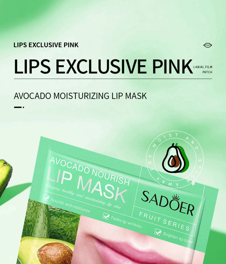 30pcs Fruits Lip Mask Moisturising Patches