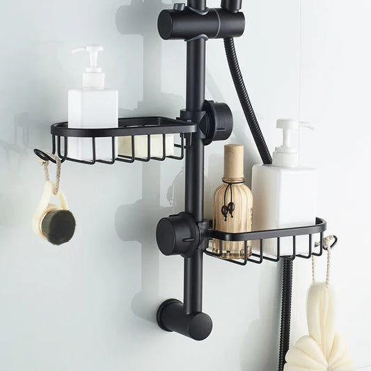 Bathroom Faucet Storage Rack Shower Shampoo Soap Holder Adjustable Kitchen Sink Rag Sponge Drain Rack Bathroom Accessories