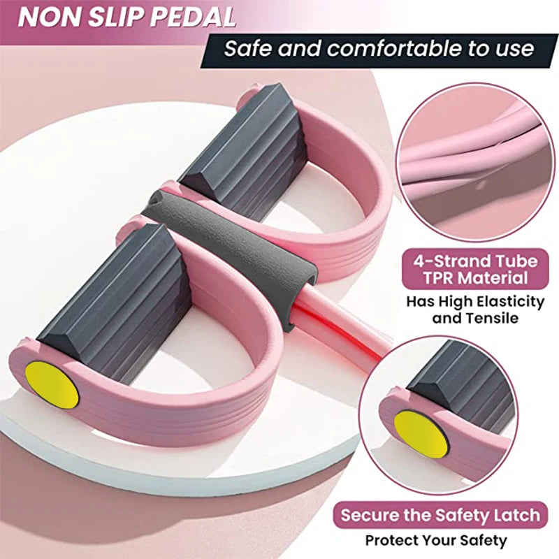 4-Tube  Yoga Pedal Puller Resistance Bands