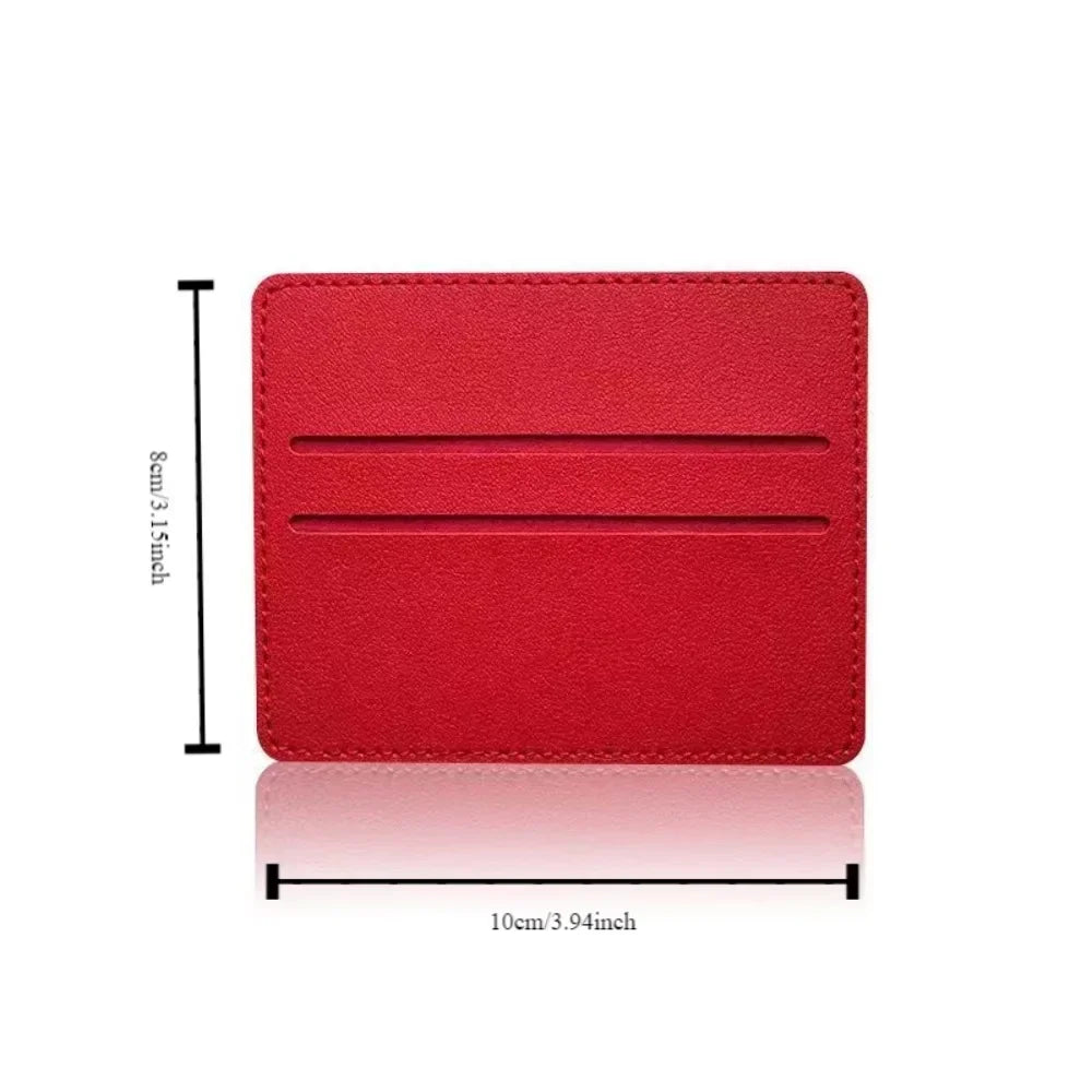 Fashion PU Leather Short Wallet Large Capacity Solid Color Card Holder Thin Women's Handbag Student Men Small Purse Mini Clutch