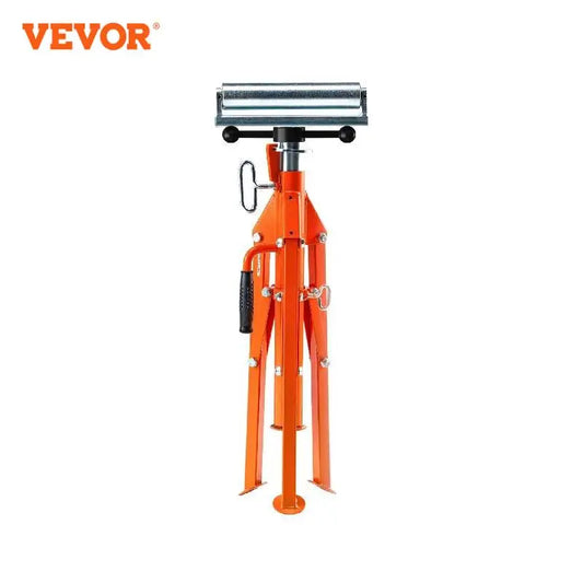 VEVOR Roller Stand Heavy Duty 2500 LBS Load Capacity 27.6"-52" Adjustable Folding Roller Support Stand for Pipes Wooden Boards