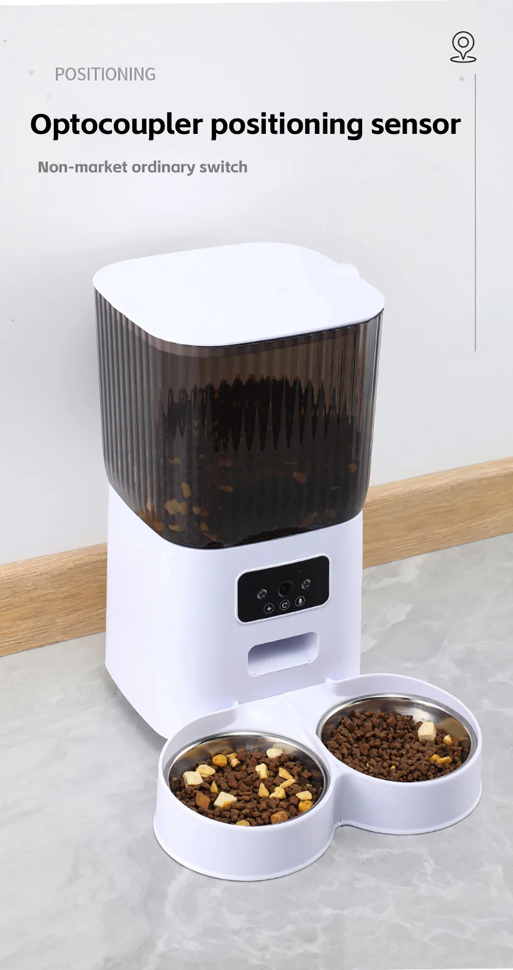 5L Smart Automatic Pet Feeder with Camera – WiFi Cat & Dog Food Dispenser with Timed Portions and Stainless Steel Bowl