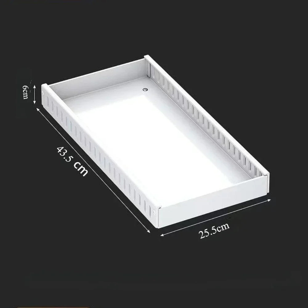Trays Dishes Partition Shelf Pull Adjustable Slide Kitchen Pot Pan Drawer Cabinet Cookware Storage Utensil Organiser
