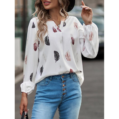 Feather Pattern Blouse