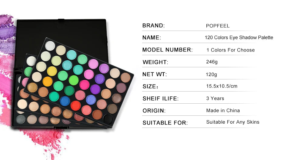 POPFEEL 120 Colors Eyeshadow Palette