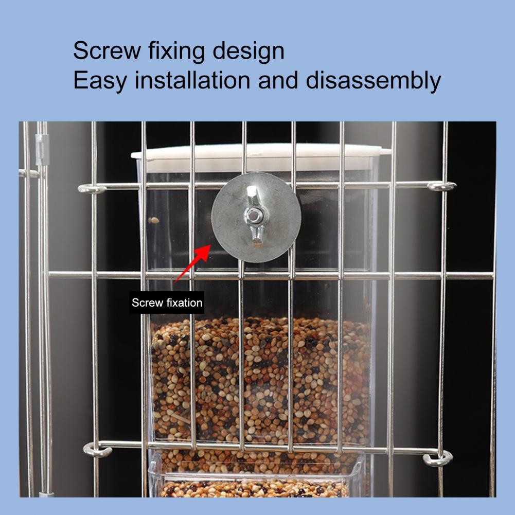 Automatic Bird Feeder & Waterer – Dustproof Lid Food Dispenser for Parrots, Budgies, Cockatiels, and Conures