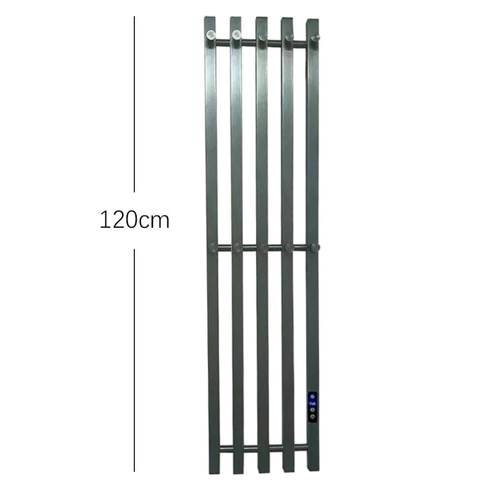 Bathroom Electric Towel Warmer Heated Towel Rack  Plug-in/Hardwired Towel Radiator 120CM 3/4 Bars Wall Mount Towel Dryer