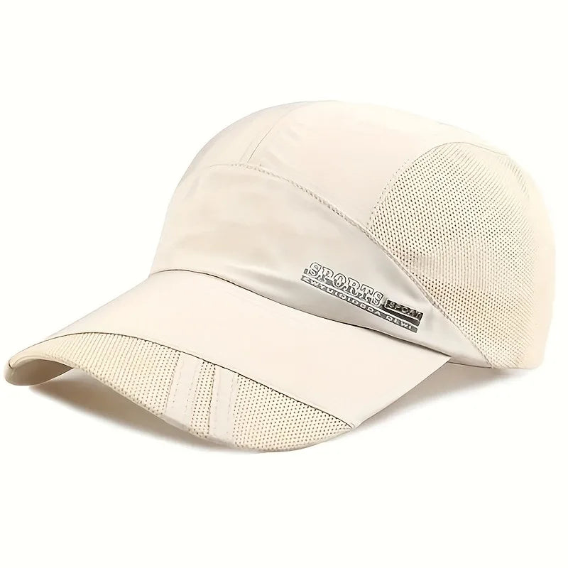 1pc Breathable Mesh Baseball Cap, Quick-Dry Polyester Sports Hat for Fishing Golf Sun Protection,  Breathable Fishing Golf Cap