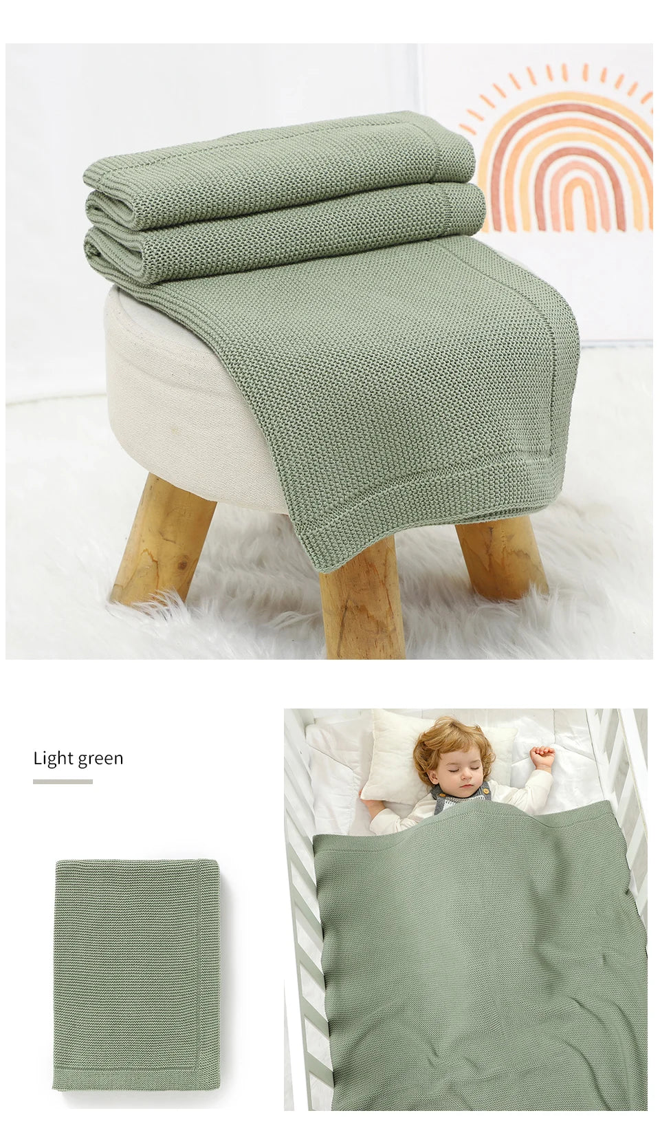 Baby Blankets for Girls Boys Dual-Use Newborns Infants Crib Nap Bedding Sheets 100*80cm Toddlers Receiving Mats Kids Playing Mat