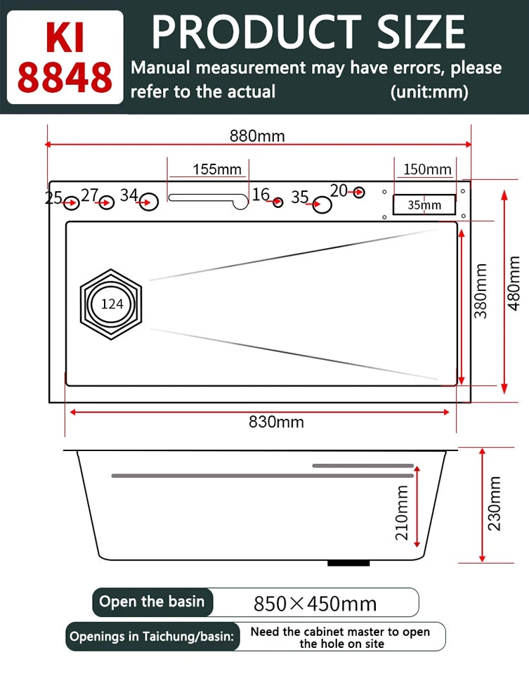 Stainless Steel Kitchen Sink With Waterfall Extra Large Single Bowl Digital Display Multifunctional Dishwashing Sinks