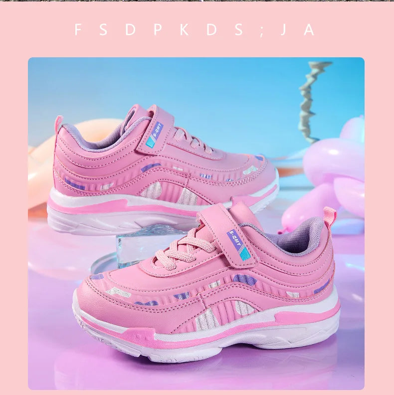 Girls’ Athletic Waterproof Shoes – Casual Sport Trainers for Outdoor Fun