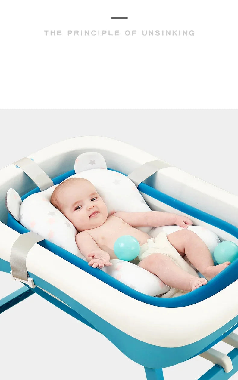 Baby Bath Seat Support Mat Shower Safety Tub Pad Newborn Bathtub Recliner Infant Anti-Slip Soft Comfort Body Cushion Baby Stuff