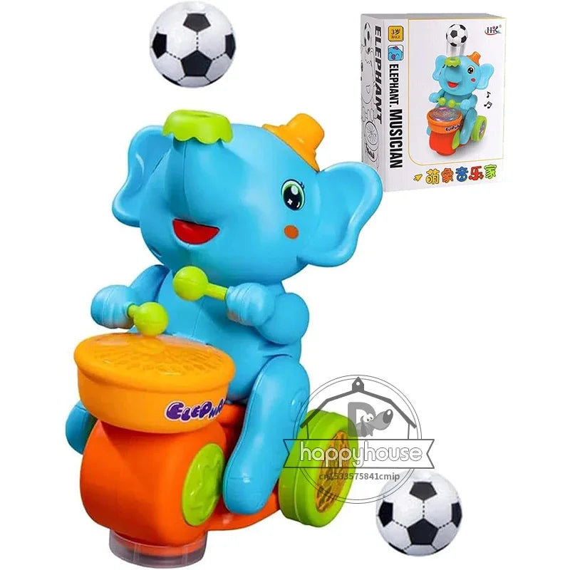 Musical Walking Elephant Drummer Toy